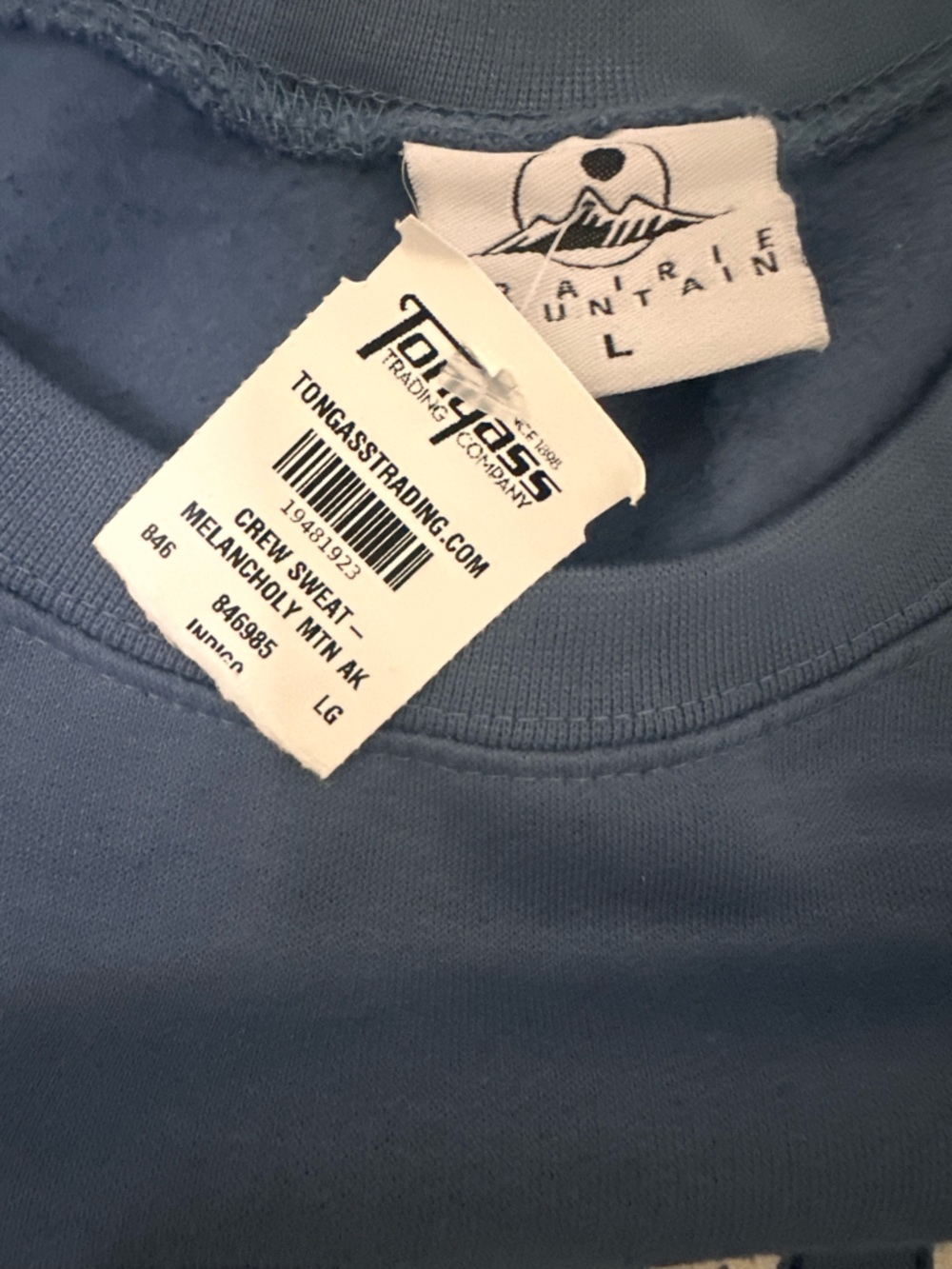 Alaska Graphic Crewneck Sweatshirt - Slate Blue New With Tags Size Large - Picture 4 of 4
